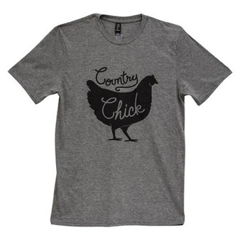 Country Chick T-Shirt Heather Graphite Xl GL92XL By CWI Gifts