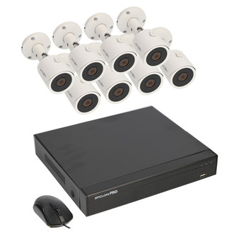 5.0-Megapixel Xvr Kit With 1 Tb Xvr And Mini Bullet Cameras (8 Channels, 8 Cameras) (SPYPXVR8KIT5)