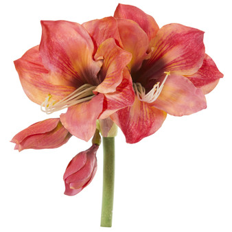 13" Amaryllis Artificial Flower (Set Of 4) - Orange (2311-S4-OR)