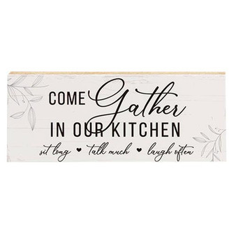 Come Gather in Our Kitchen Shelf Sitter 10" x 4" G18595