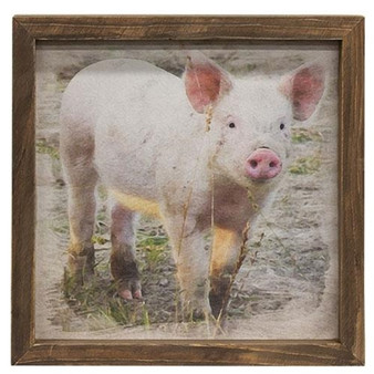Pasture Pig Framed Print Wood Frame G36003