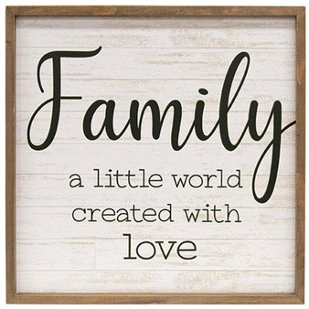 Family Framed Sign G36100 By CWI Gifts