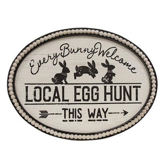 Local Egg Hunt Beaded Sign G60425 By CWI Gifts