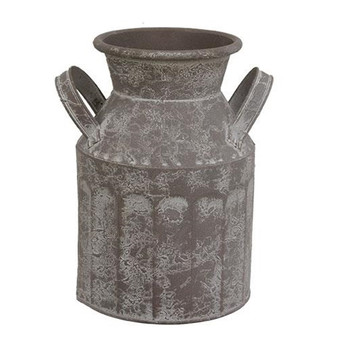 Graywashed Metal Milk Can GMAF11139 By CWI Gifts