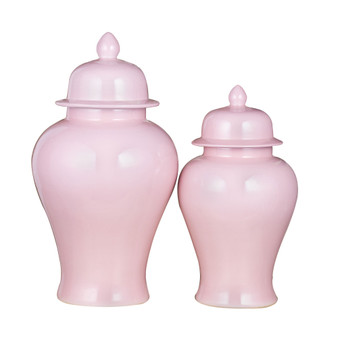 Blush Pink Porcelain Temple Jar Small (1800S-P)