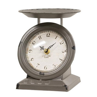 Vintage Dark Gray Old Town Scale Clock G75026 By CWI Gifts