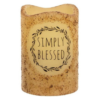 Simply Blessed Timer Pillar 3" X 4.5" G85006 By CWI Gifts