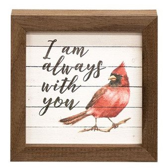 I Am Always With You Cardinal Framed Print 4" Sq GKH39