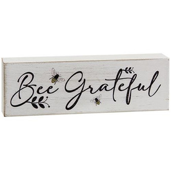 *Bee Grateful Wood Sign GWAF11147 By CWI Gifts