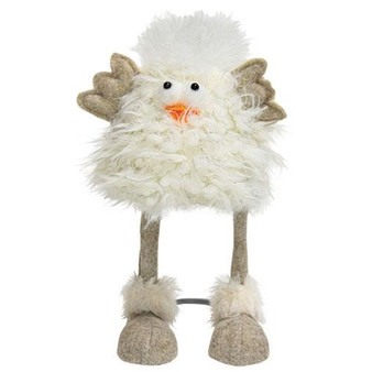 *Fuzzy White Chicken Wobble GZOE4006 By CWI Gifts