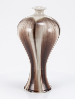 Coffee Reaction Glazed Plum Vase (1331B)