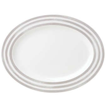 Ks Charlotte Street Grey Dinnerware Oval Platter 16 (867933)