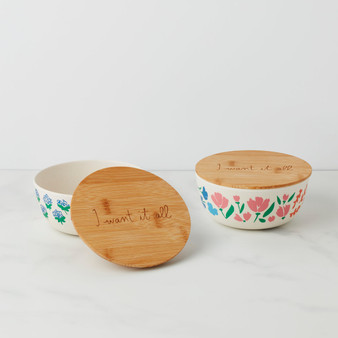 Ks Floral Field Lunch Set Round (Set Of 2) (893974)