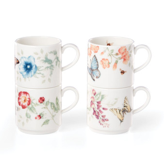 Butterfly Meadow Dinnerware Stacking Mugs (Set Of 4) (890451)