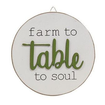 Farm to Table to Soul Round Easel Sign G35842