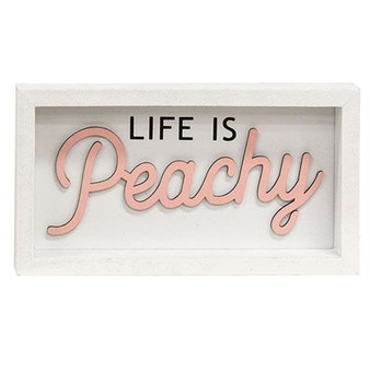 Life Is Peachy Box Sign G35886 By CWI Gifts