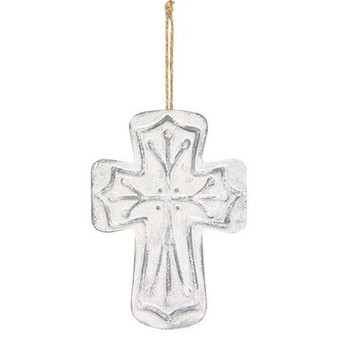 Distressed Metal Cross Ornament G65241