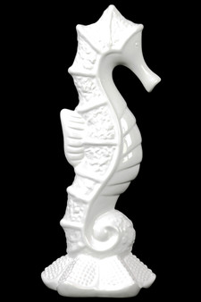 Porcelain Seahorse Figurine On Sea Star Base Gloss Finish White (Pack Of 4) 12990