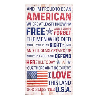Proud To Be An American Shiplap Look Sign G22348 By CWI Gifts