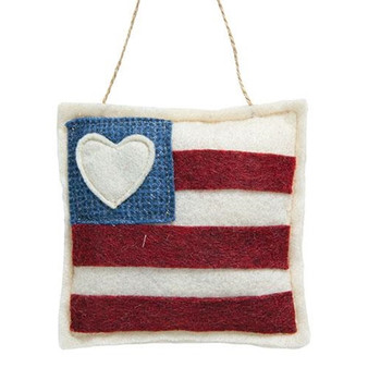 *Usa Flag Pillow Ornament GCS38345 By CWI Gifts