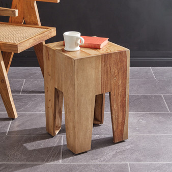 Wooden Block Accent Stool 510530