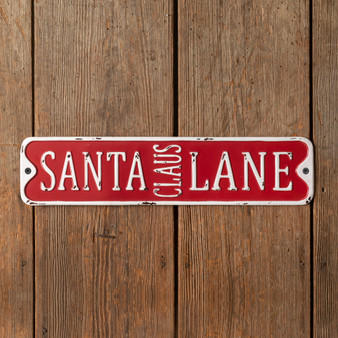 Santa Claus Lane Metal Wall Sign 770244
