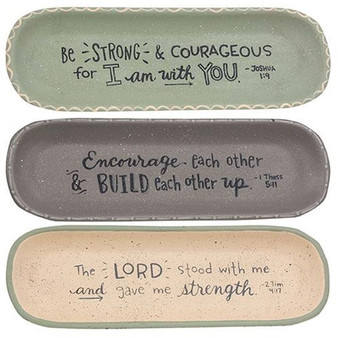 Scripture Oval Wooden Tray 3 Asstd. (Pack Of 3) G35451