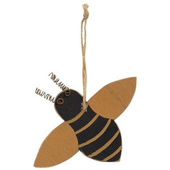 *Small Wooden Bee Ornament G35946 By CWI Gifts