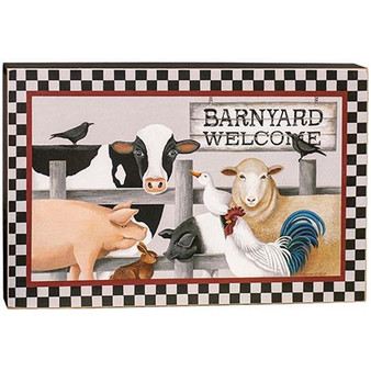Barnyard Welcome Box Sign GH36031 By CWI Gifts