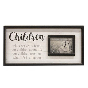 Children Teach Framed Sign With Picture Frame GP13005