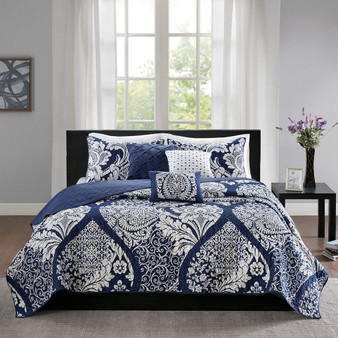 100% Cotton Printed 6Pcs Coverlet Set - King/Cal King MP13-5579