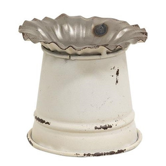 *Shabby Chic Bucket Candle Pan Small G19DN051S By CWI Gifts