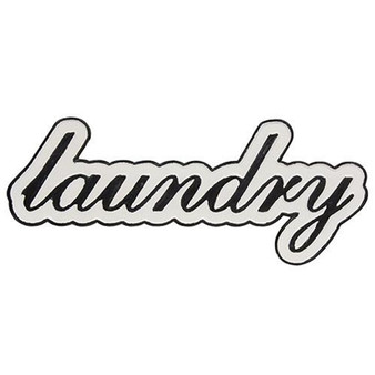 Laundry Black and White Metal Sign G65302