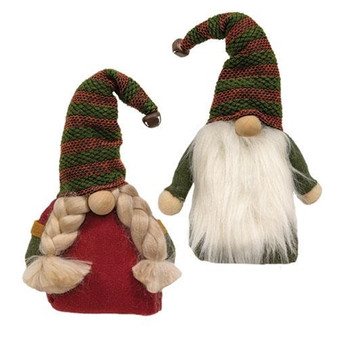 *Small Cozy Couple Gnome 2 Asstd. (Pack Of 2) GCS38149 By CWI Gifts