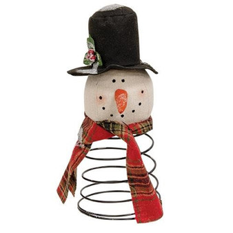 Top Hat & Scarf Snowman On Spring GFY20012