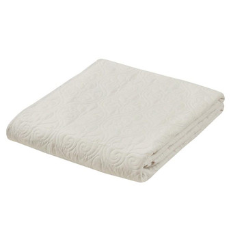 100% Polyester Microfiber Oversized Quilted Throw - Ivory MP50-2985
