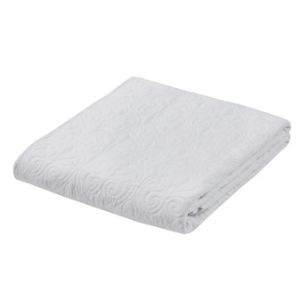 100% Polyester Microfiber Oversized Quilted Throw - White MP50-2986