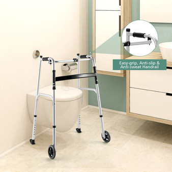 Foldable Aluminum Alloy Frame Wheel Walker With Seat And Armrest Pad (TD10008)