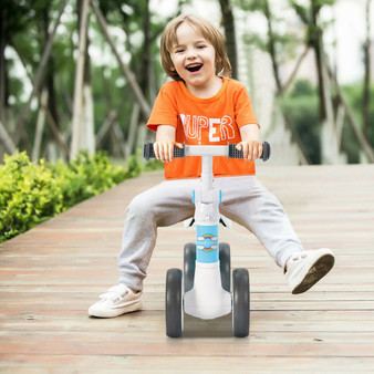 Baby Balance Bike With Adjustable Seat And Handlebar For 6 - 24 Months-Blue (TQ10050NY)