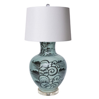 Lamp Black Wildflower Vase Acrylic Base (L1556B)