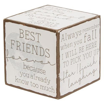 Best Friends Sayings Cube G36001 By CWI Gifts