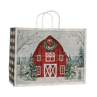 `+Holiday Farmhouse Gift Bag Large G75069 By CWI Gifts