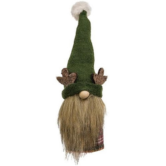 Green Reindeer Gnome Felted Sitter GQHTX2021