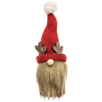 Red Reindeer Gnome Felted Sitter GQHTX2022