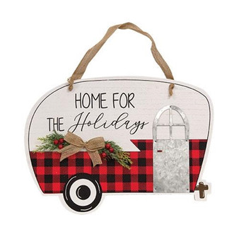 Home For The Holidays Camper Wooden Sign GSUN4132