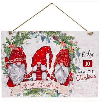 *Merry Christmas Gnome Hanging Countdown GSUN4192 By CWI Gifts