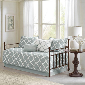 100% Polyester Printed 6Pcs Daybed Set - Grey MPE13-628