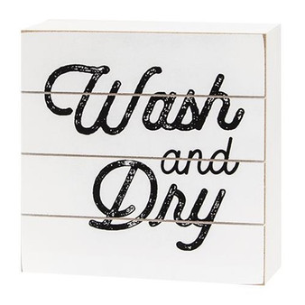 Wash and Dry Shiplap Box Sign G36284