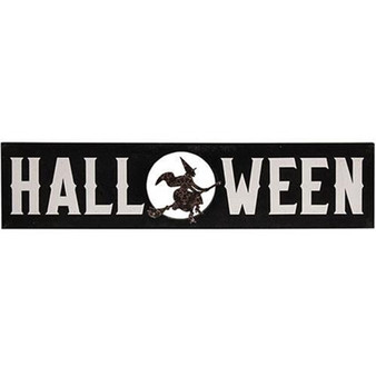 Halloween Witch Printed Wood Sign GHY04025