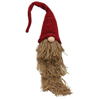 Santa Gnome W/Long Jute Beard GZOE2748X By CWI Gifts
